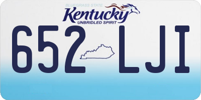 KY license plate 652LJI