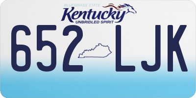 KY license plate 652LJK