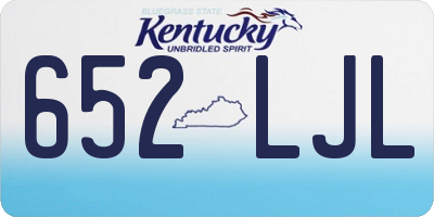 KY license plate 652LJL