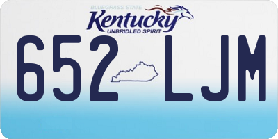 KY license plate 652LJM