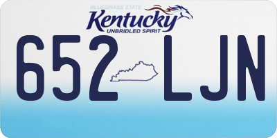 KY license plate 652LJN