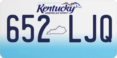 KY license plate 652LJQ
