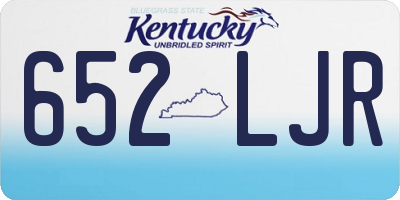 KY license plate 652LJR