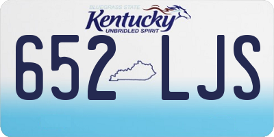 KY license plate 652LJS