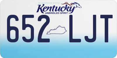 KY license plate 652LJT