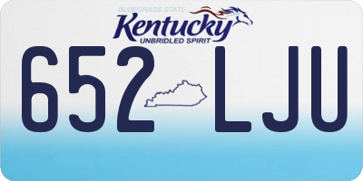 KY license plate 652LJU
