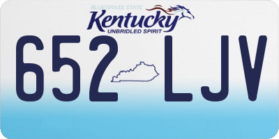KY license plate 652LJV