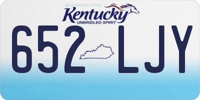 KY license plate 652LJY