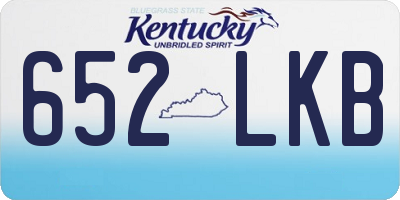 KY license plate 652LKB
