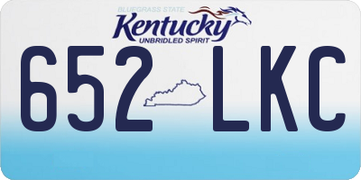 KY license plate 652LKC
