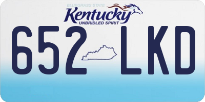 KY license plate 652LKD
