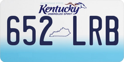 KY license plate 652LRB