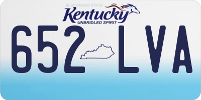 KY license plate 652LVA