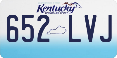 KY license plate 652LVJ