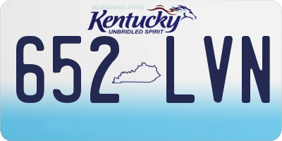 KY license plate 652LVN
