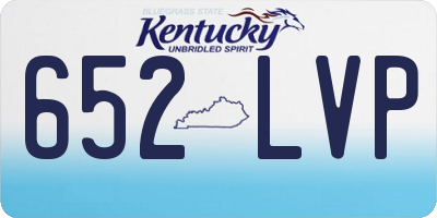 KY license plate 652LVP
