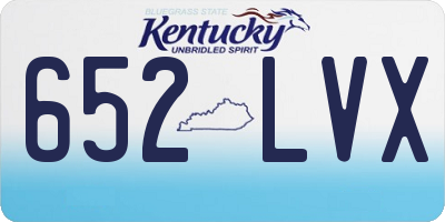 KY license plate 652LVX