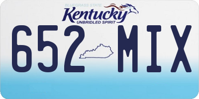 KY license plate 652MIX