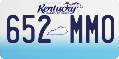 KY license plate 652MMO
