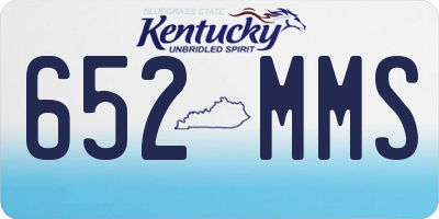 KY license plate 652MMS