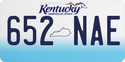 KY license plate 652NAE