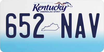 KY license plate 652NAV