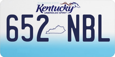 KY license plate 652NBL