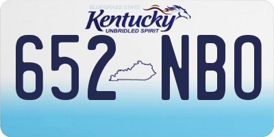 KY license plate 652NBO