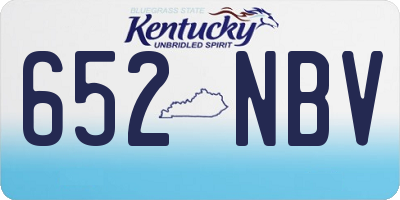 KY license plate 652NBV