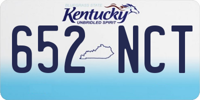 KY license plate 652NCT
