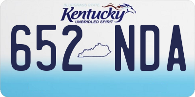 KY license plate 652NDA