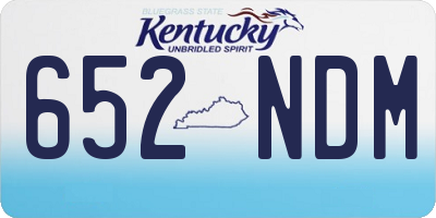 KY license plate 652NDM