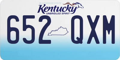 KY license plate 652QXM