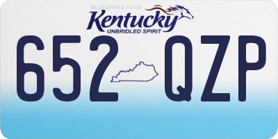 KY license plate 652QZP