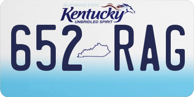 KY license plate 652RAG
