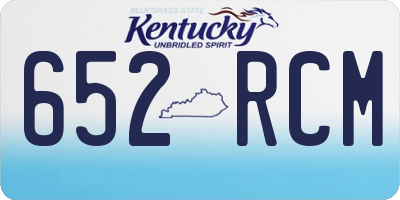 KY license plate 652RCM