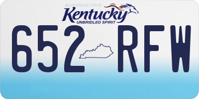 KY license plate 652RFW