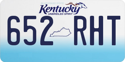 KY license plate 652RHT