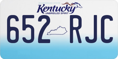 KY license plate 652RJC