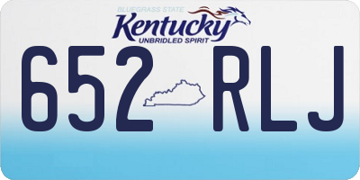 KY license plate 652RLJ