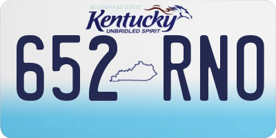 KY license plate 652RNO
