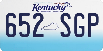 KY license plate 652SGP