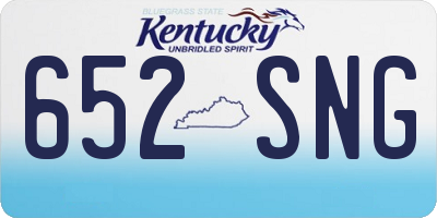 KY license plate 652SNG