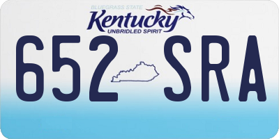 KY license plate 652SRA