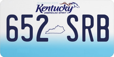 KY license plate 652SRB