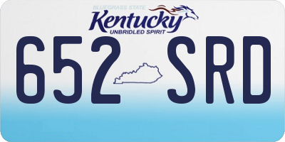 KY license plate 652SRD