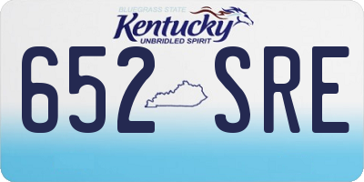 KY license plate 652SRE