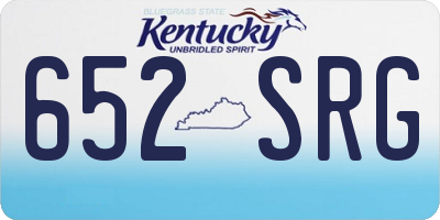 KY license plate 652SRG