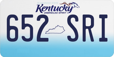KY license plate 652SRI
