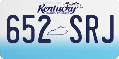 KY license plate 652SRJ
